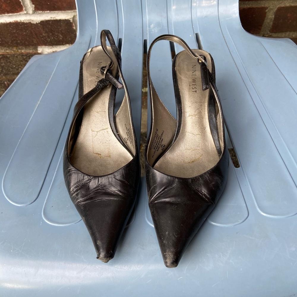 Nine West sling back heels